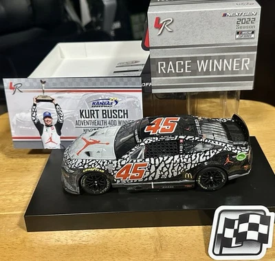 Kurt Busch 2022 Jordan Brand Kansas Race Win 1/24 Scale NASCAR Diecast - Image 1 of 4