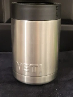 Enfriador de latas YETI Rambler Colster 12 oz cerveza refresco Koozie acero inoxidable plateado Foto 1 de 4
