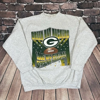 Vintage 1995 Green Bay Packers Crewneck Sweatshirt NFC Champions Gray Size XL - Image 1 of 4