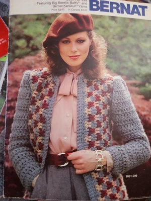 Vintage Bernat Knitting Pattern Book  299 (cover is Crochet) (shelf wear) - Image 1 of 4