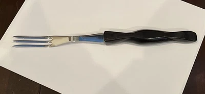 Cutco 3 Prong Serving Turning Fork 1726 KC Classic Dark Brown Swirl Handle USA - Image 1 of 4