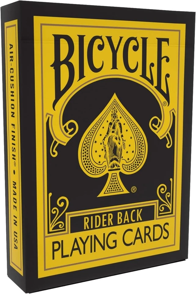 Jeu de 54 Cartes Reverse Jaune & Noir : Rider Back - Bicycle - Photo 1/3
