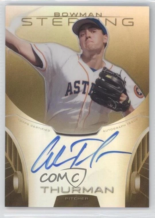 2013 Bowman Sterling Prospect Gold Refractor /50 Andrew Thurman #BSAP-AT Auto - Image 1 of 2