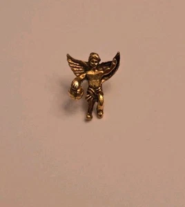 Cherub Angel With Basketball Gold Tone Lapel Pin NO Back - Picture 1 of 5