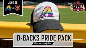 Arizona Diamondbacks LGBT Gay Pride MLB Baseball Hat Cap SGA Rainbow Black White - Picture 1 of 1
