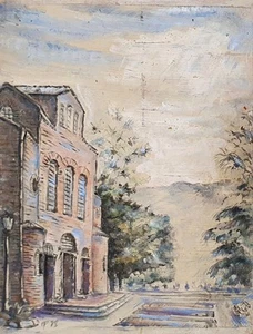 Pintura al óleo impresionista paisaje urbano firmado - Imagen 1 de 12