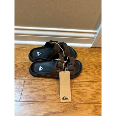 Sandalias Quiksilver Niños Talla 2 Marrón Doble Correa Deslizables Calzado de Cubierta Foto 1 de 4