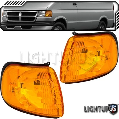 Pair LH RH Halogen Side Markers for DODGE 99-03 RAM VAN 1500 2500 3500 Foto 1 de 3