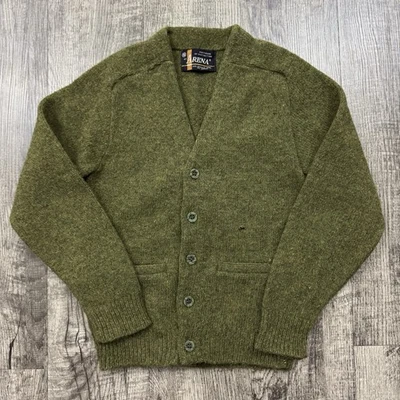 Vintage 70s Arena Wool Mohair Cardigan Sweater Youth S  - Image 1 of 4