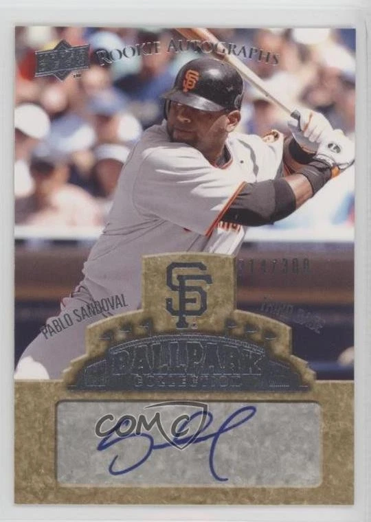 Upper Deck Ballpark Collection Rookie Auto 2009/300 Pablo Sandoval #92 automático Foto 1 de 2