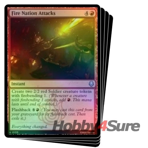 Foil Presale Fire Nation Attacks X4 M/NM Magic MTG Avatar: The Last Airbender - Image 1 of 1