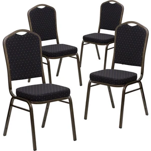 Flash Furniture 4/Pack Banquet Chairs W/Gold Vein Frame 4FDC01GVS0806 - Picture 1 of 7