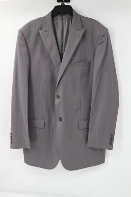 Paul Fredrick Abrigo Deportivo Hombre 46XL Dos Botones Rayas Lana Gris Pico Solapa Foto 1 de 4