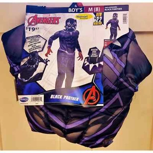 Avengers Black Panther Boy's Sz 8 Halloween Costume, Pretend Play, Dress Up NEW - Picture 1 of 5