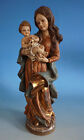 RS0922-010: Große Holz Figur Maria mit Jesus Kind im Barock Stil