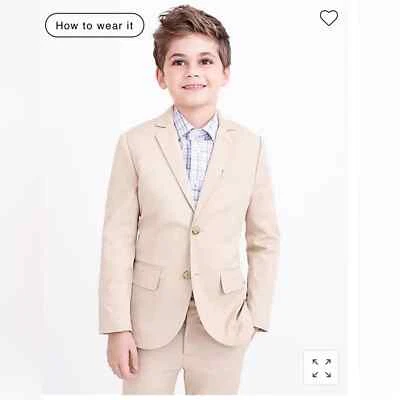 Chaqueta china J Crew Stretch Thompson para niños talla 8 nueva con etiquetas Foto 1 de 4