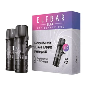 ELFBAR ELFA Leer-Pods, 1.1 Ohm Pack à 2 Pods mit je 2ml Tank - Bild 1 von 2