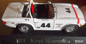 TRIUMPH TR6 1969 BOB TULLIUS RACING 1:43 MODEL TRIUMPH ORIGINAL BOX + CASE TR-6 - Picture 1 of 11