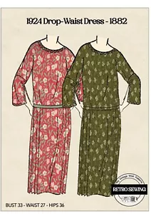 Vestido con aletas vintage de 1920 patrón de costura era Downton - Imagen 1 de 2