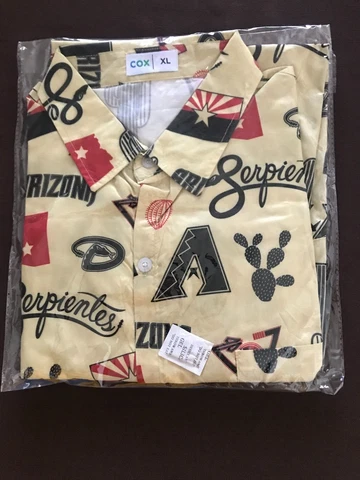 Arizona Diamondbacks DBacks Fathers Day Hawaiian Shirt XL SGA 6/19/22 New in Bag Cover