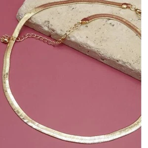 Collar clásico de cadena de espiga de 16 pulgadas dorado - Imagen 1 de 3