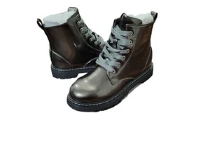 NEW COOL Fall Hoo Zipper Combat Boots Gray Zipper GIRLS SIZE 3 RAIN OR SNOW  - Picture 1 of 14