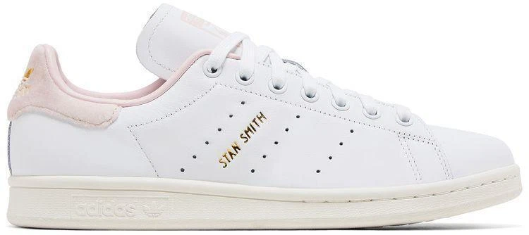 Size 10.5 - Adidas Stan Smith White Velvet Sandy Pink W