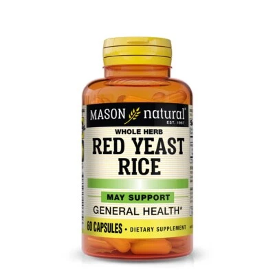 60 CAPSULES RED YEAST RICE 1200 mg / 2 CAPS lower cholesterol - Image 1 of 3