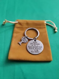 Llavero regalo del Día del Padre ""Always Be My Hero"" regalo papá de hija - Imagen 1 de 1