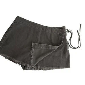 Happily graue Wickelshorts Größe 9/29 schwarz abgenutzt Grunge Goth ausgefranster Saum - Bild 1 von 11