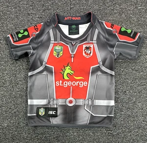 St George Illawarra Ant Man Jersey Youth Unisex Size 10 Grey NRL ISC Marvel - Picture 1 of 13
