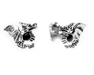 Dragón Nepomuceno con pendientes de ónix plata joyería gótica - NUEVO - Imagen 1 de 1