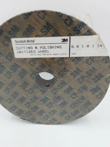 (1) 3M Scotch-Brite 48011 6" X 1" X 1" 5 Med Cutting & Polishing Unitized Wheel - Picture 1 of 8