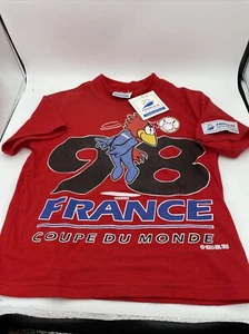 VINTAGE World Cup Shirt New Footix Bird France Soccer Futbol Kids With Tags - Picture 1 of 3