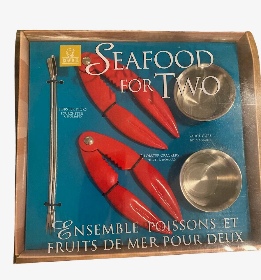 Rowoco Seafood Lobster Shell Crackers & Picks with sauce cups Seafood for 2 6pc - Image 1 of 1