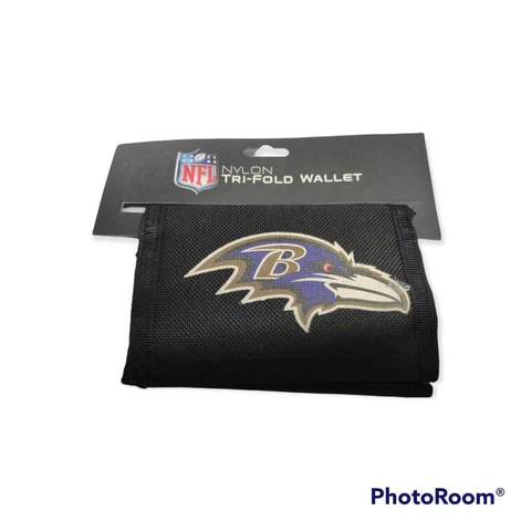 Officially Licensed NFL Baltimore Ravens Nylon Trifold Wallet Cover