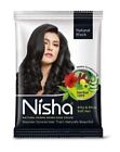 10 Pk Nisha Black Hair Color Dye Natural Black Color Hair Henna  10Gm