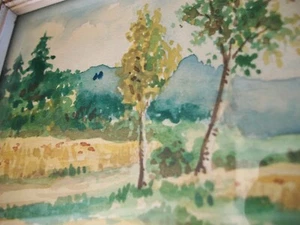 Antique Water Color Impressionism California Art Work 1900c Deland Los Angeles - Picture 1 of 12