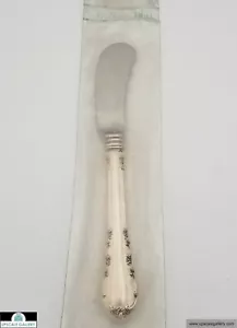 Esparcidor de mantequilla de plata esterlina victoriana moderno Lunt HH 6,25" *TOTALMENTE NUEVO* - Imagen 1 de 1
