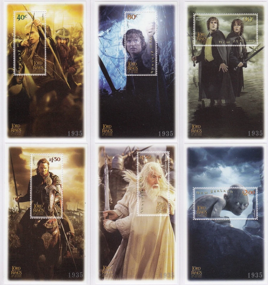 NEW ZEALAND 2003 Lord of the Rings: Return of King, Set of 6 LIMITED EDITION M/S - Image 1 of 1