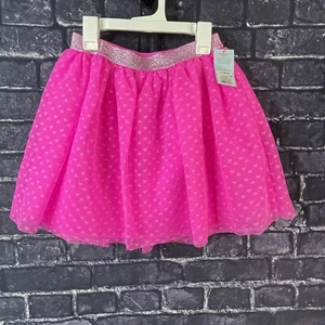 Cat & Jack Large 10-12 Pink Hearts Tutu Skirt Glitter Band - Picture 1 of 9