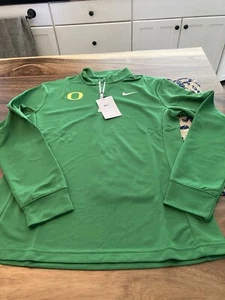 MUJERES Nike Pullover Verde 1/4 Cremallera Dri-Fit Oregon Ducks University M VERDE NUEVO CON ETIQUETAS - Imagen 1 de 8