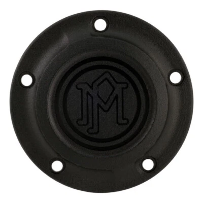 PM Billet Scallop Black Timer Cover for Harley-Davidson Twin Cam 952081 SB6 - Image 1 of 2