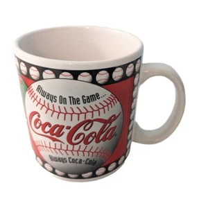 Vintage Ceramic Coca-Cola Baseball Mug Always On The Game 1997 - Picture 1 of 6