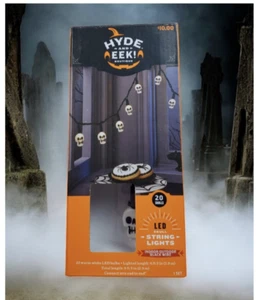 Halloween 20 Skulls Warm White LED Bulbs Hyde And Eek Indoor Outdoor NEW!! - Picture 1 of 6