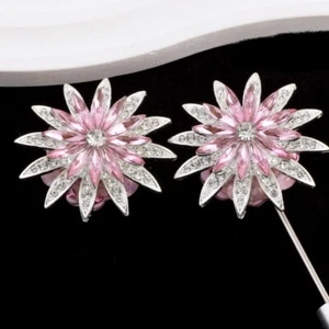 2pcs Alloy Crystal Straight Hole Beads DIY Key Chain Beadable Pen Accessories - Picture 1 of 12