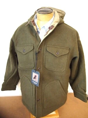 Filson Snohomish Reversible Hooded Jacket NWT M $425 Olive Green & Khaki Tan - Image 1 of 4