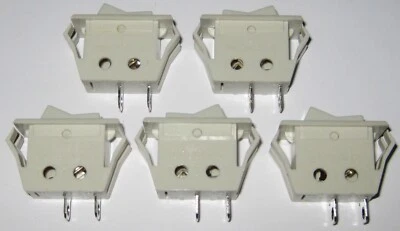 5 X 125V 15A Rocker Switch - SPST Switch - 250V 10A - Snap-in Panel Mount Switch - image 1 of 4