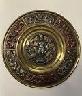 Indian Hindu God Brass Plate Silver Copper Applied Circa Early 20th C