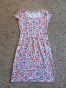 J. McLaughlin kurz orange blau geometrisches Muster Catalina Stoff Etui/Kleid - XS - Bild 1 von 5